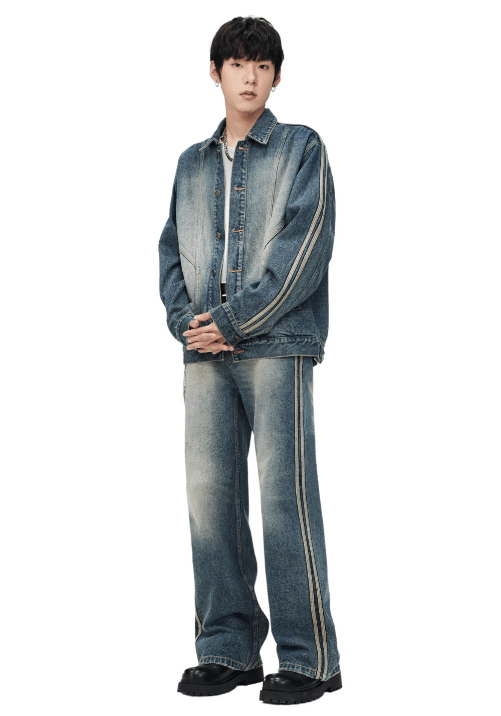 American Side Stripe Denim Jacket