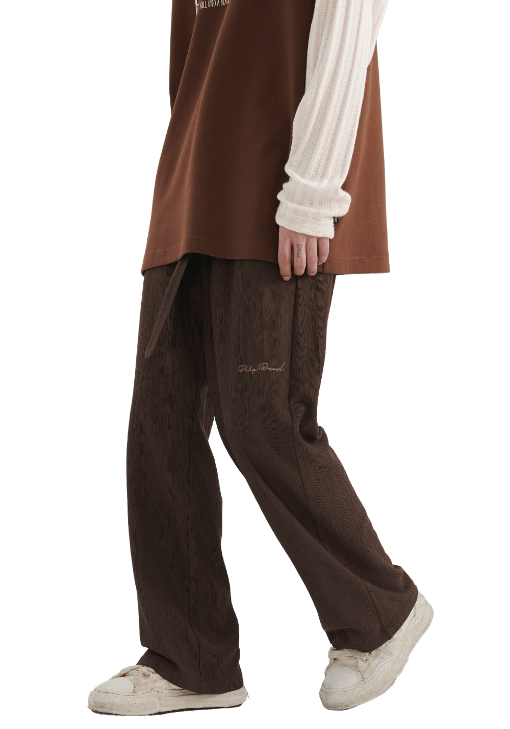 Embroidered Casual Straight Leg Pants